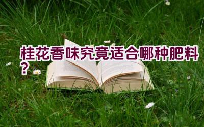 桂花香味究竟适合哪种肥料？