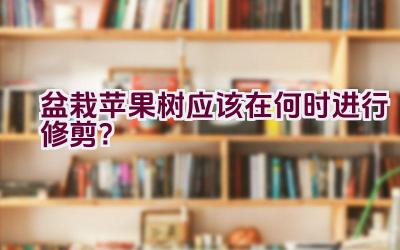 盆栽苹果树应该在何时进行修剪？插图