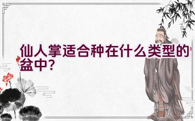 仙人掌适合种在什么类型的盆中？插图