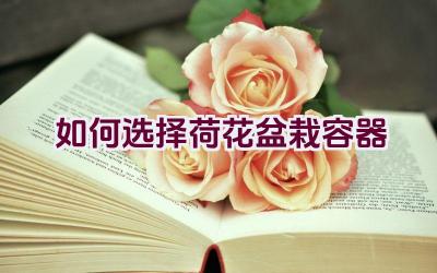如何选择荷花盆栽容器插图