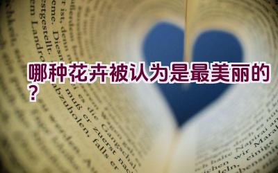 哪种花卉被认为是最美丽的？插图