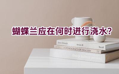 蝴蝶兰应在何时进行浇水？