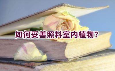 如何妥善照料室内植物？插图