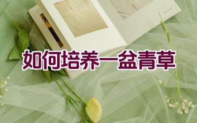 如何培养一盆青草插图