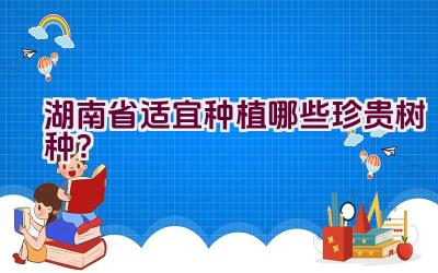 湖南省适宜种植哪些珍贵树种？插图