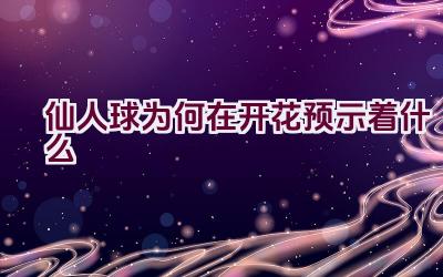 仙人球为何在开花预示着什么插图