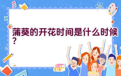 蒲葵的开花时间是什么时候？