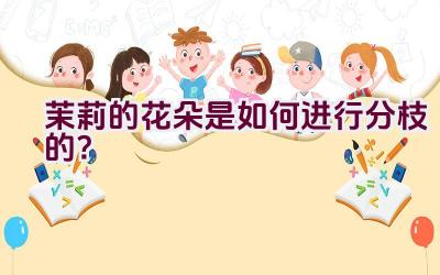 茉莉的花朵是如何进行分枝的？插图