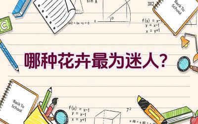哪种花卉最为迷人？