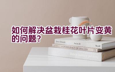 如何解决盆栽桂花叶片变黄的问题？插图