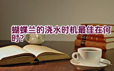 蝴蝶兰的浇水时机最佳在何时？插图