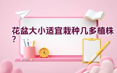 花盆大小适宜栽种几多植株？插图