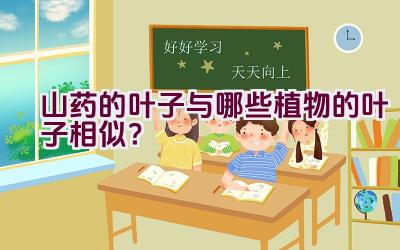 山药的叶子与哪些植物的叶子相似？插图